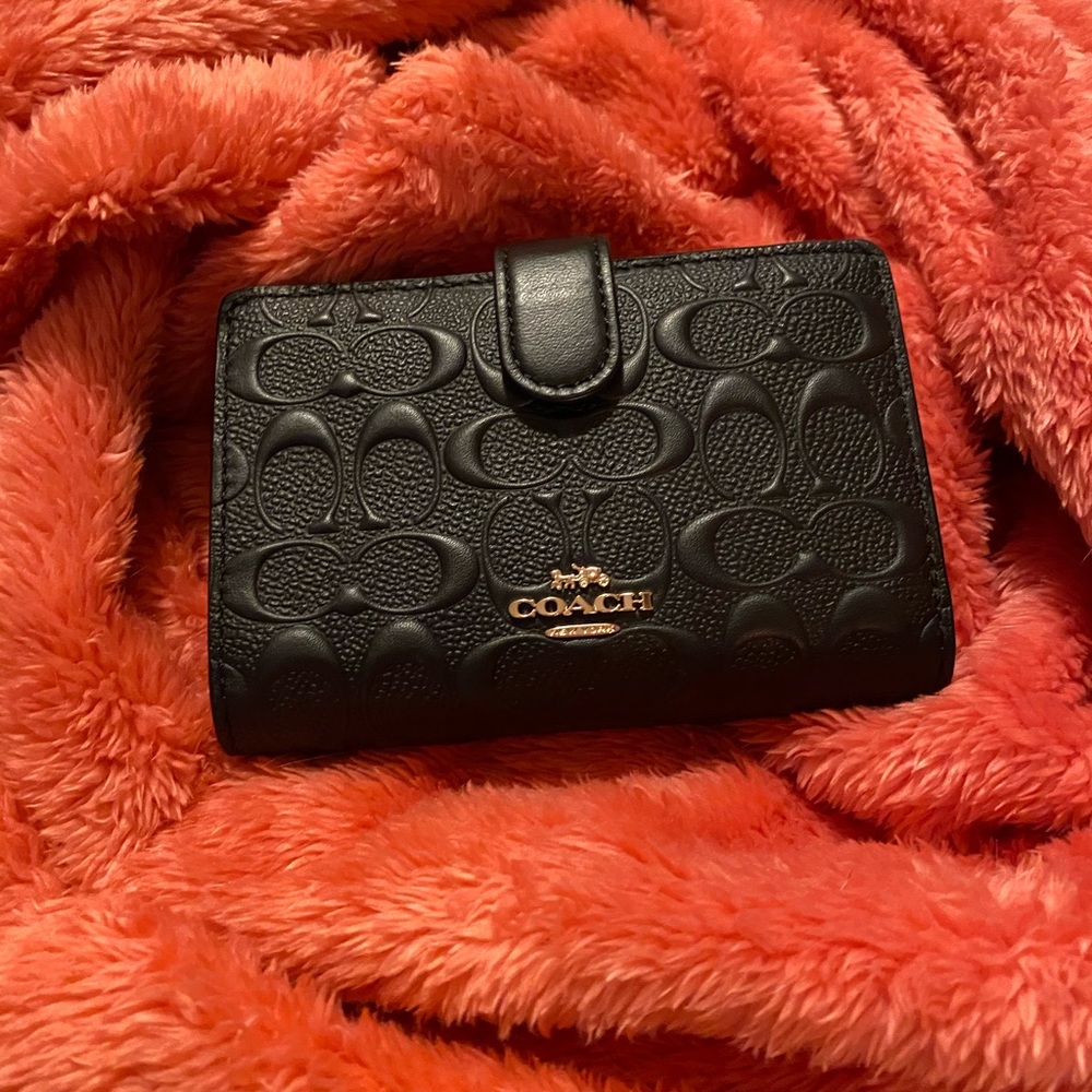 Coach black leather wallet
